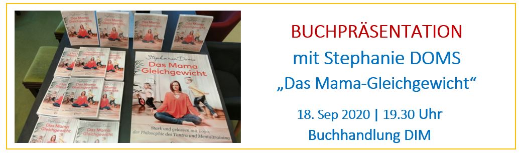 Buchpräsentation mit Stephanie Doms – Das Mama-Gleichgewicht, Sep 2020