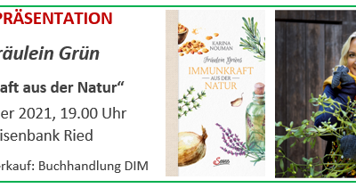 Buchpräsentation: Immunkraft aus der Natur – mit Fräulein Grün