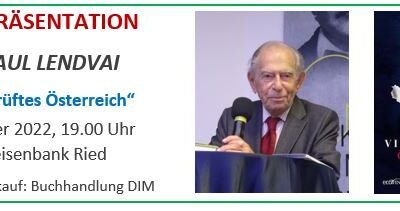 Buchpräsentation und Diskussion mit Paul Lendvai  -Nov 22